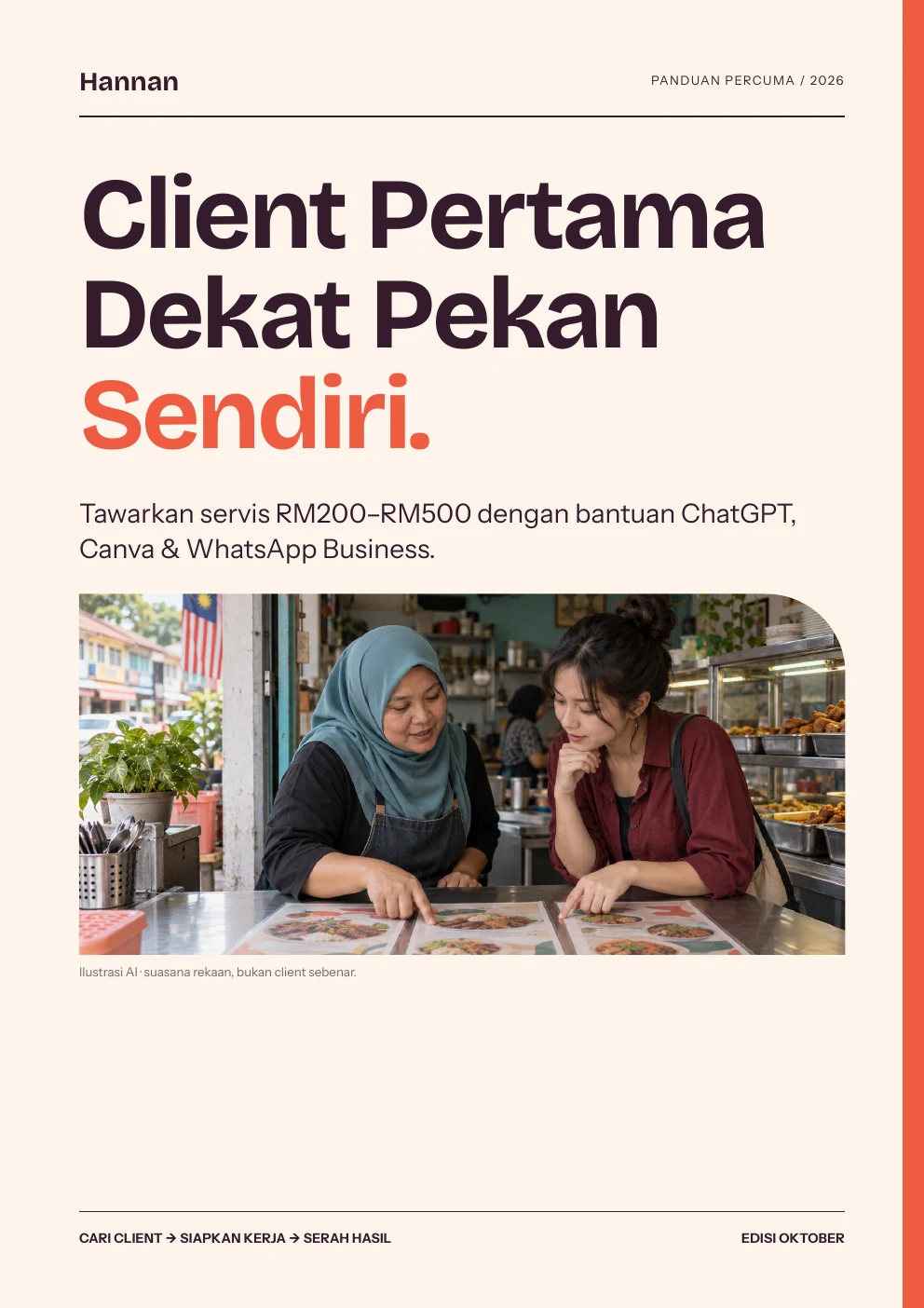 Cover eBook Client Pertama Dekat Pekan Sendiri oleh Hannan